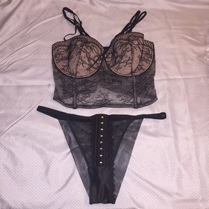VS Very Sexy Bustier Bra & Brazilian 38D/L New